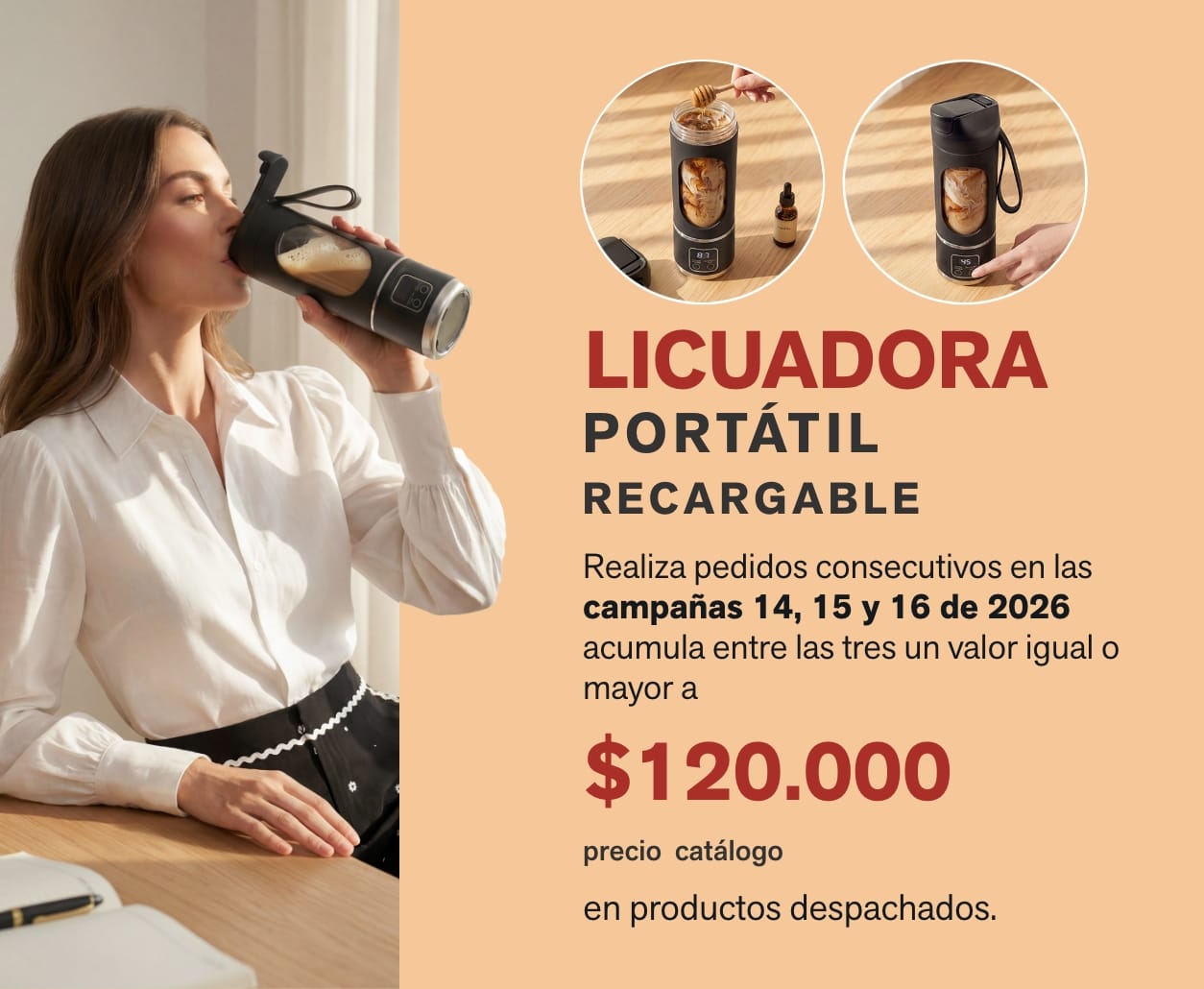 Licuadora portátil recargable