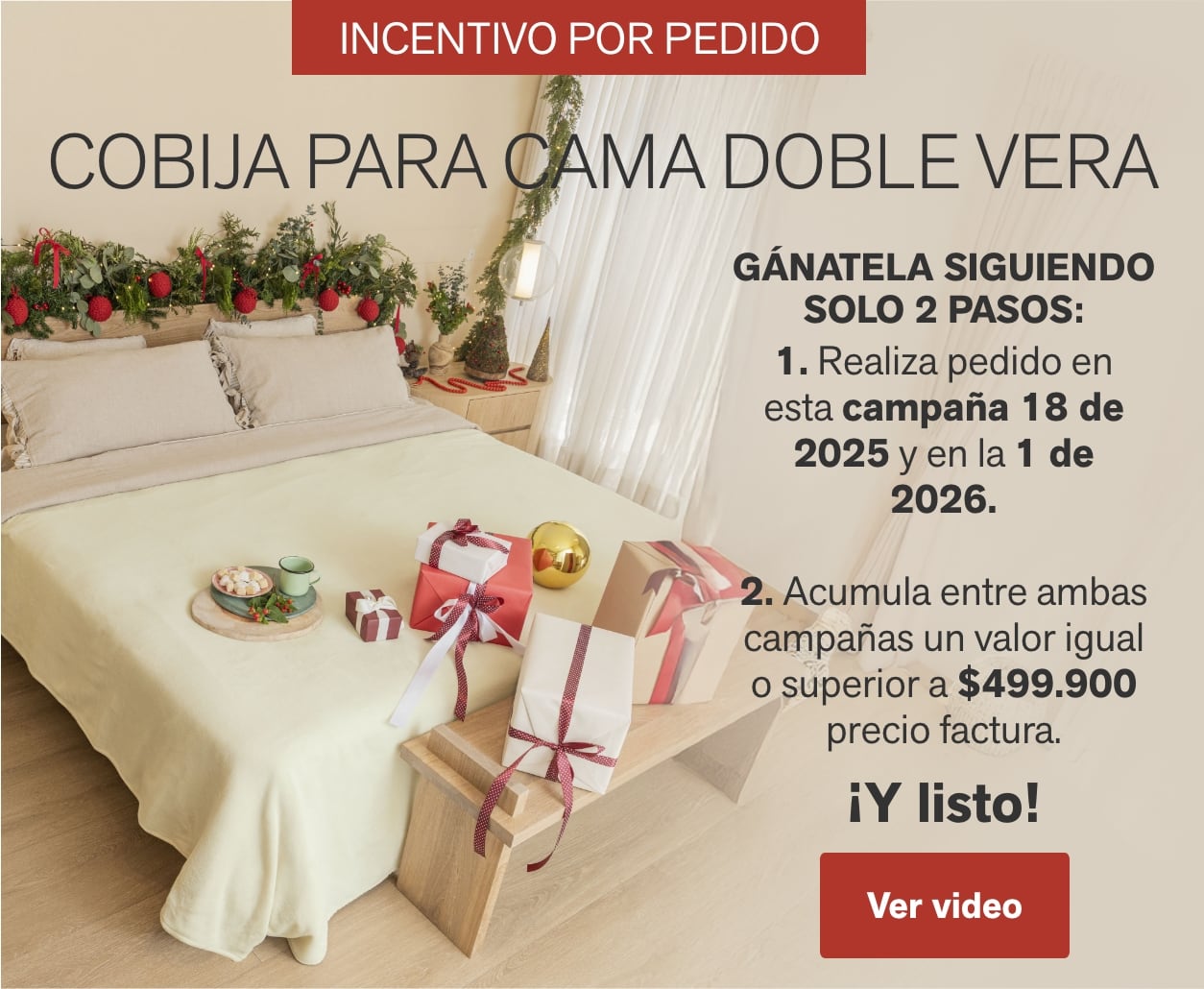 Cobija para cama doble Vera